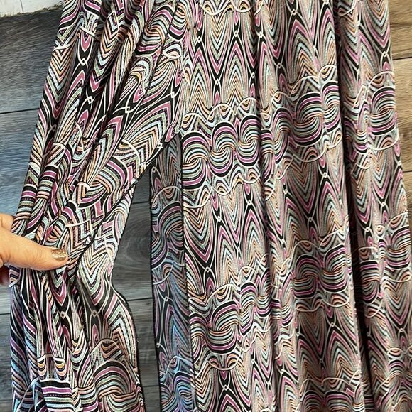 San Souci Dress Ladies Flowy Maxi Dress Size S purple and teal unique design - Picture 6 of 12